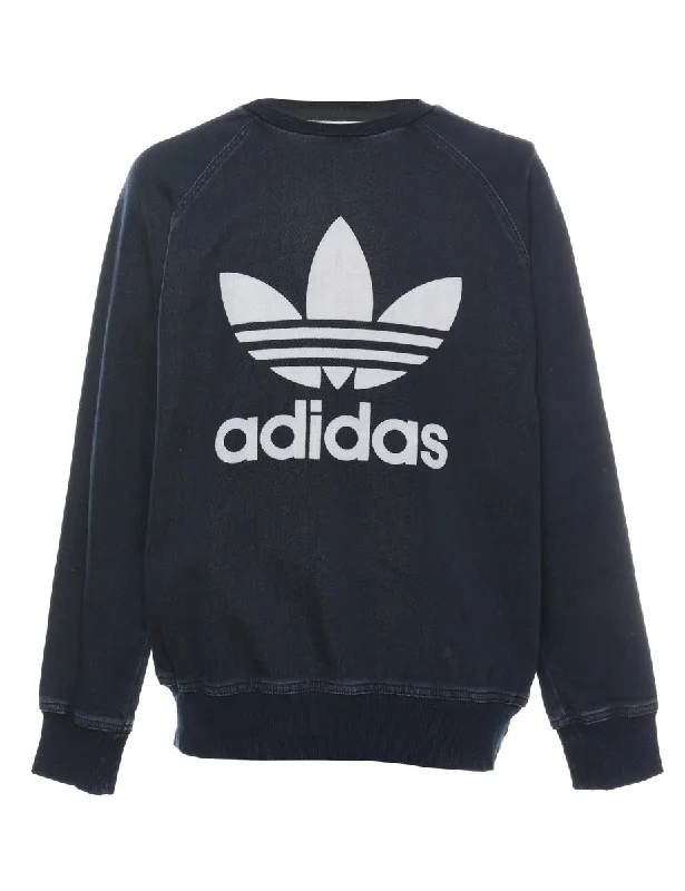 Adidas Black Printed Sweatshirt - L