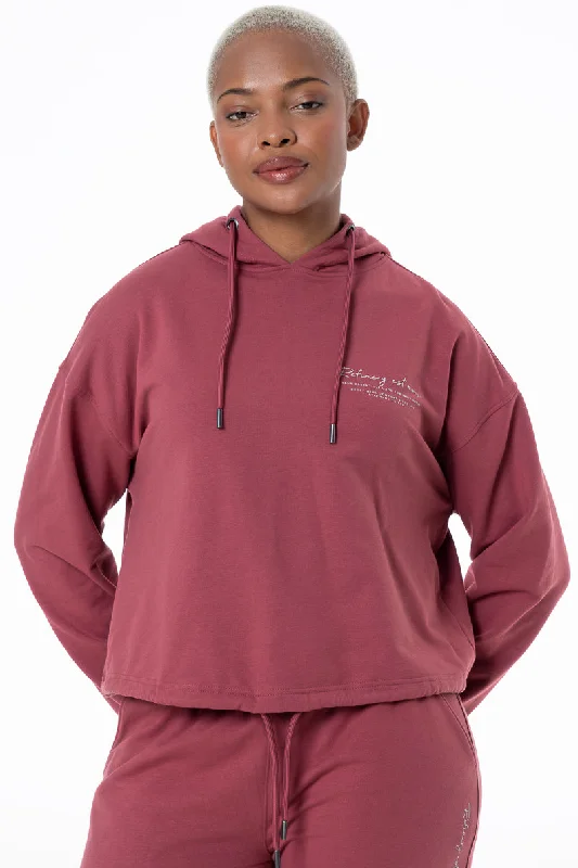 Cropped Hoodie _ 146919 _ Mauve