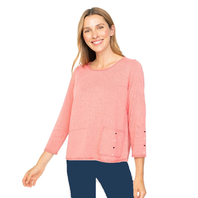 Habitat Coastal Cotton Pocket Pullover in Melon - 83015-MN