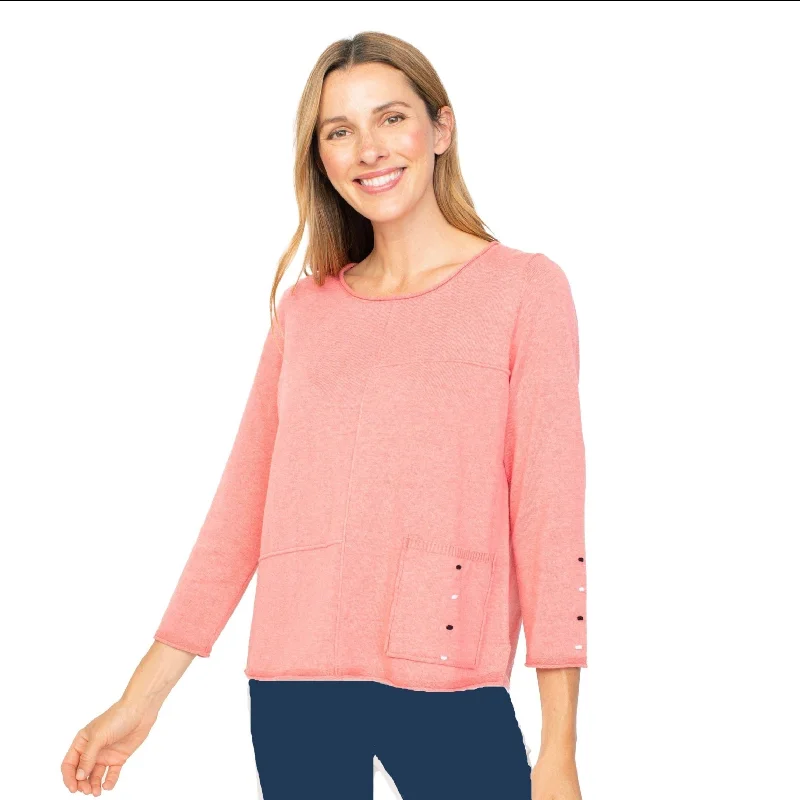 Habitat Coastal Cotton Pocket Pullover in Melon - 83015-MN