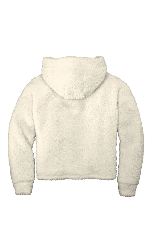 Port Authority Womens Cozy Sherpa Fleece Hooded Sweatshirt Hoodie - Marshmallow