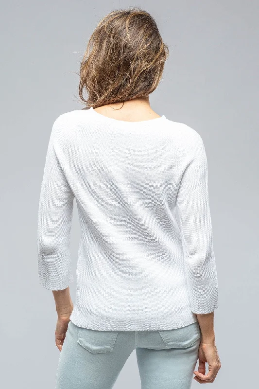 Sasha Raw Edge Sweater In White