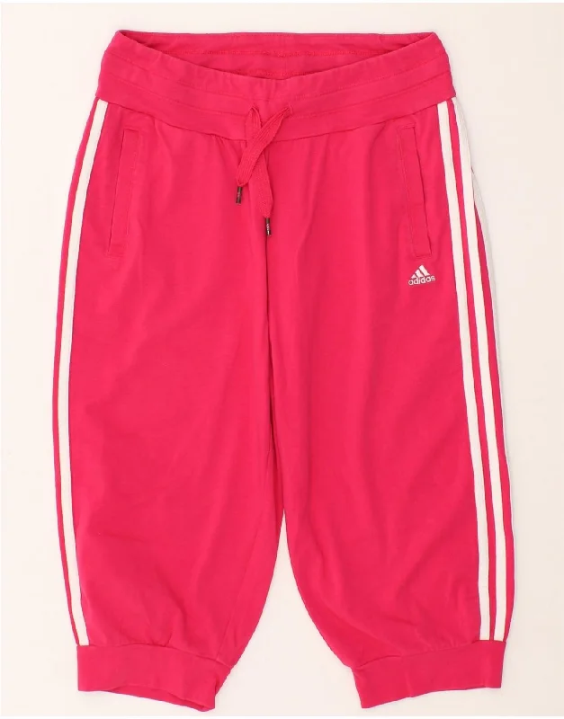 ADIDAS Womens Climalite Capri Tracksuit Trousers Joggers UK 4/6 XS Pink