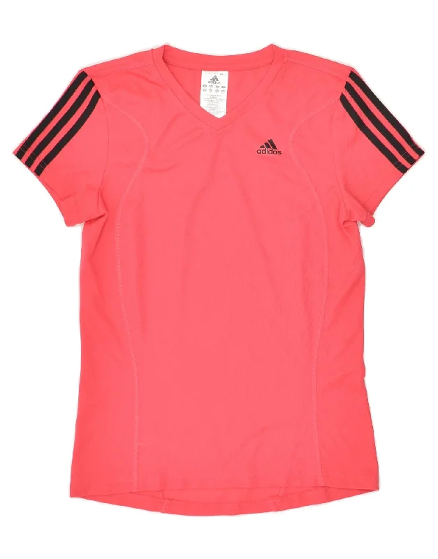 ADIDAS Womens Climalite T-Shirt Top UK 10 Small Pink Polyester