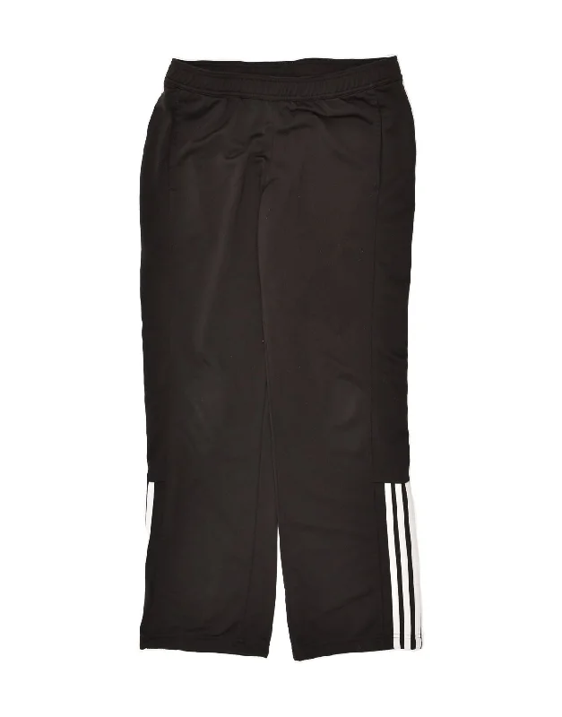 ADIDAS Womens Tracksuit Trousers UK 12/14 Medium Black Polyester