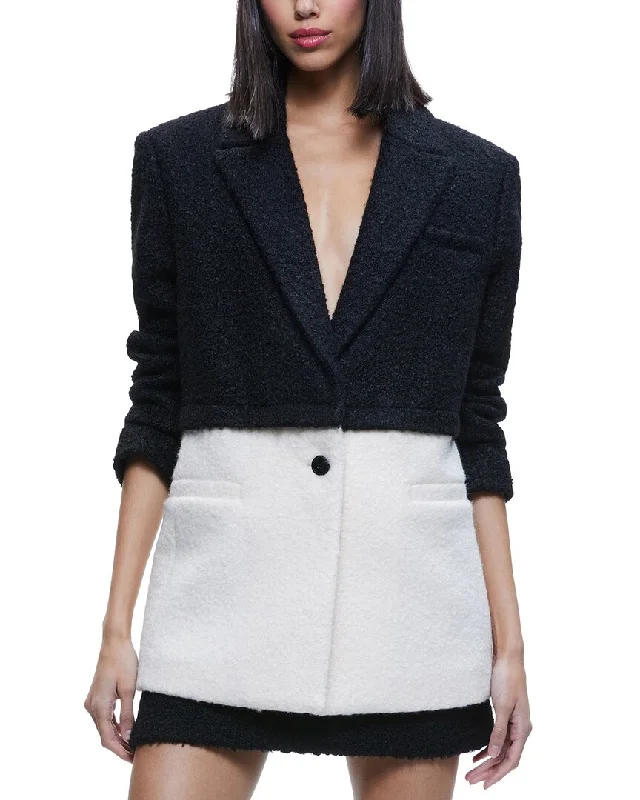 alice + olivia Shan Oversized Two-Fer Blazer