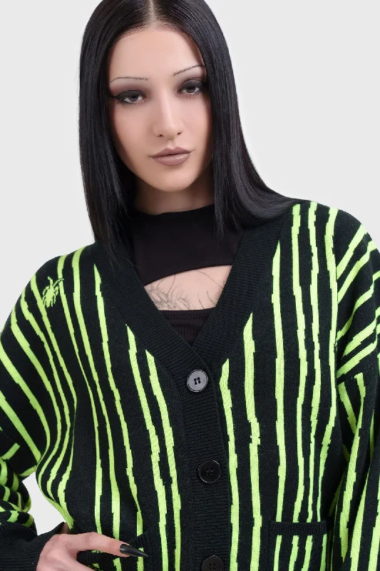 Beetlejuice Beetlejuice Beetlejuice Intarsia Cardigan