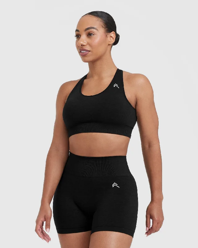 Classic Seamless 2.0 Bralette | Black Marl