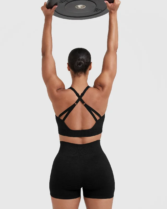 Classic Seamless 2.0 Bralette | Black Marl