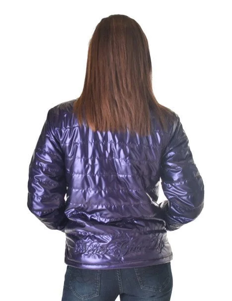 Cowgirl Tuff Womens Horizontal Midweight Purple 100% Polyester Softshell Jacket