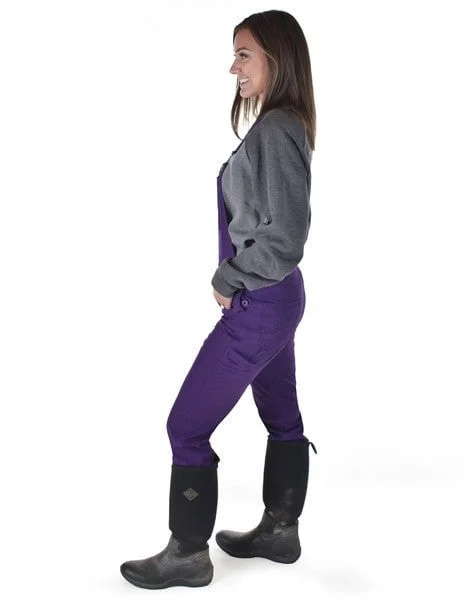 Cowgirl Tuff Womens WHPH Tuck In Purple Nylon Bib Overall