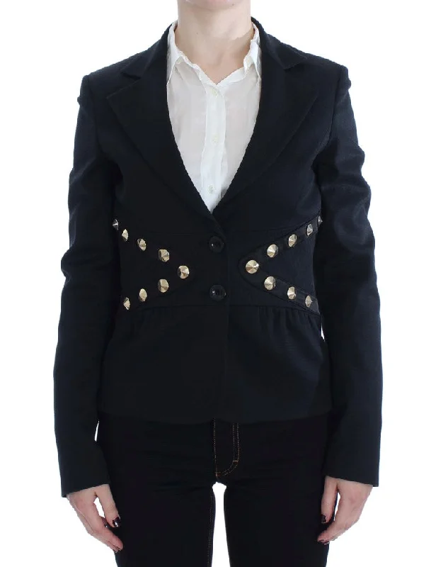 Exte  Cotton Stretch  Studded Blazer Women's Jacket