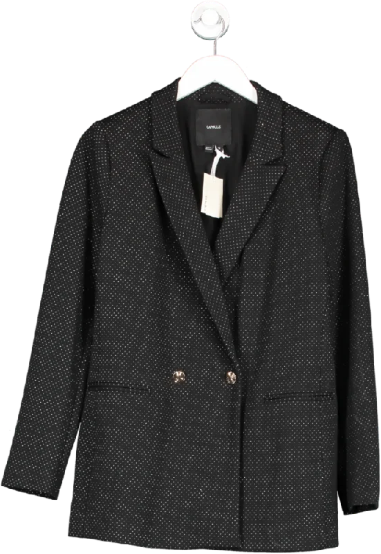 JD Williams Capsule Black Double Breasrted Blazer With Gold Buttons BNWT UK 10