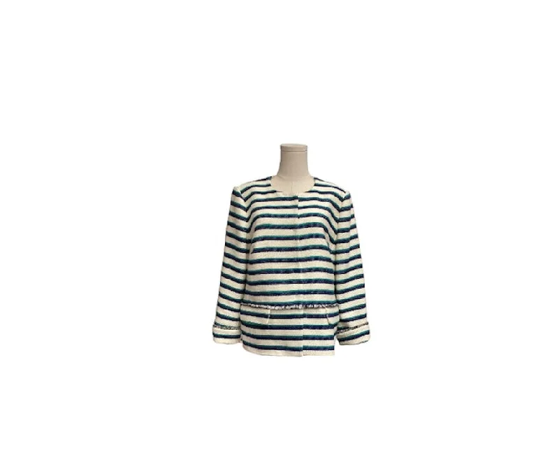 New Talbots Women's Stripe Jacket 14