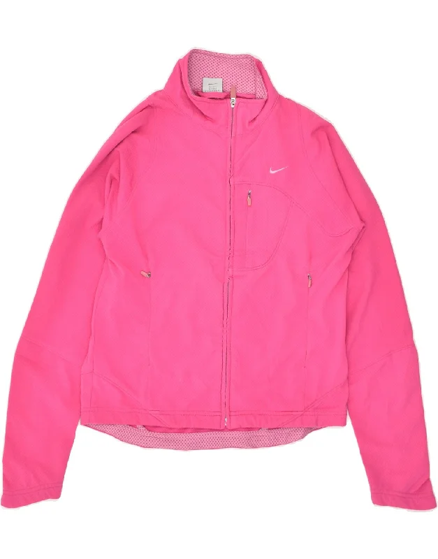 NIKE Womens Tracksuit Top Jacket US 4/6 Small Pink Polyester