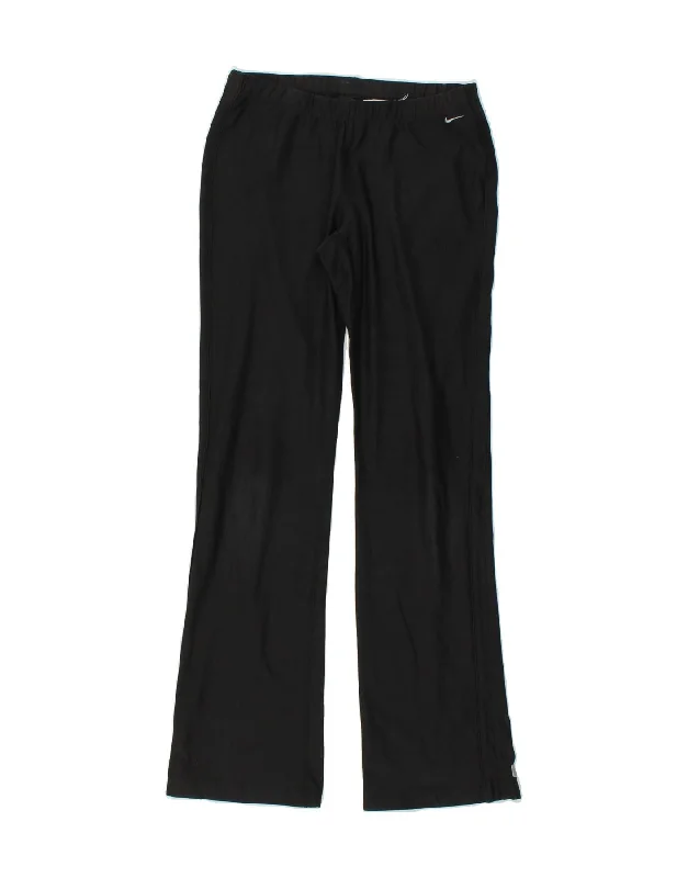 NIKE Womens Tracksuit Trousers UK 8/10 Small Black Polyester