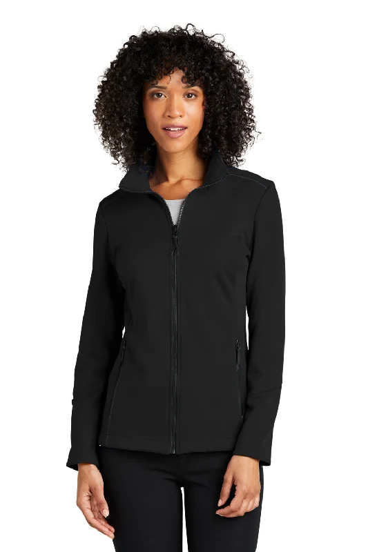 Port Authority Womens Collective Tech Waterproof Full Zip Soft Shell Jacket - Deep Black