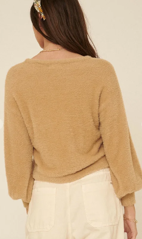 Taupe Fuzzy Sweater