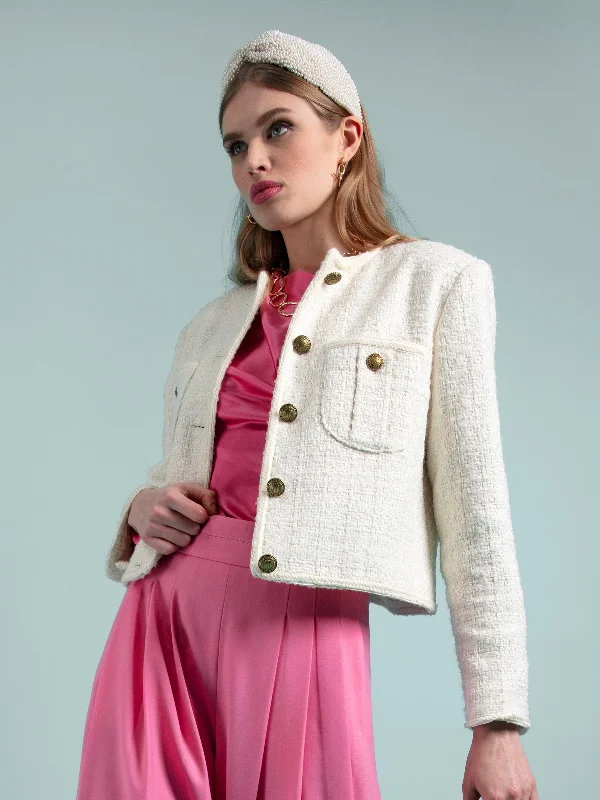 Esme Boucle Jacket - Ecru