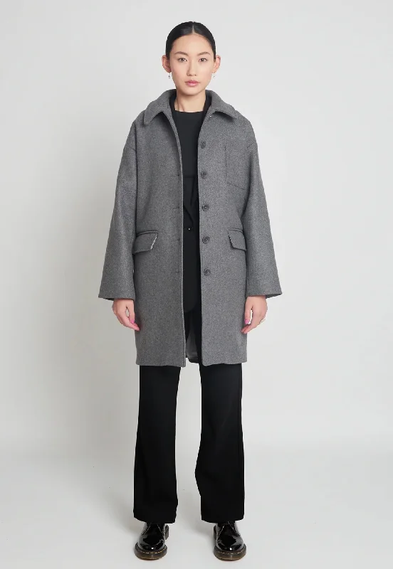 Extra-terrestrial Coat - Dark Grey Marle