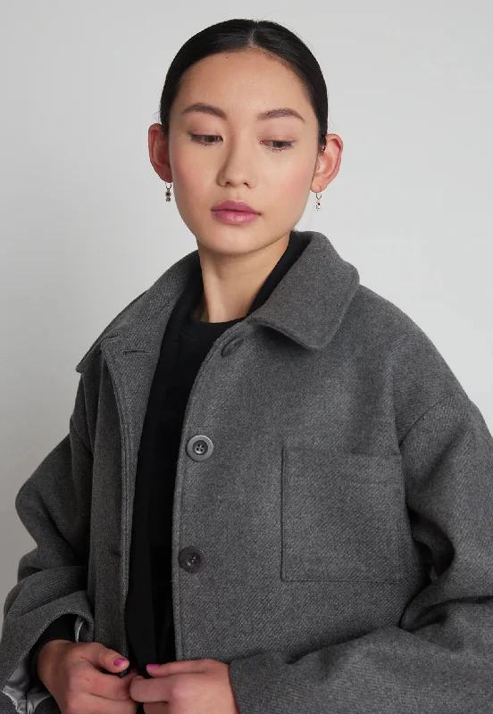 Extra-terrestrial Coat - Dark Grey Marle