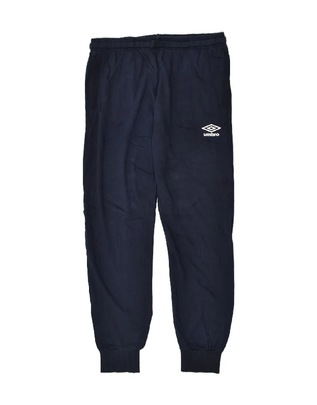 UMBRO Womens Tracksuit Trousers Joggers UK 18 XL Navy Blue Cotton