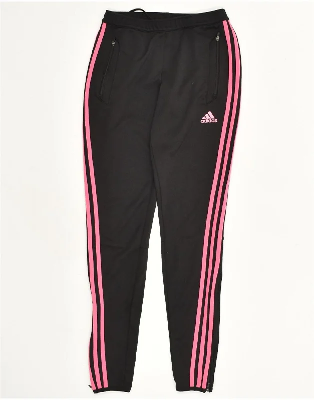 ADIDAS Womens Climacool Tracksuit Trousers UK 4-6 XS Black Polyester