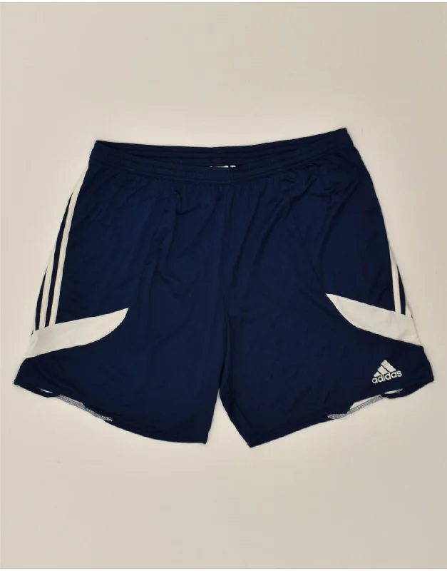 ADIDAS Womens Climalite Sport Shorts UK 18 XL Navy Blue Polyester