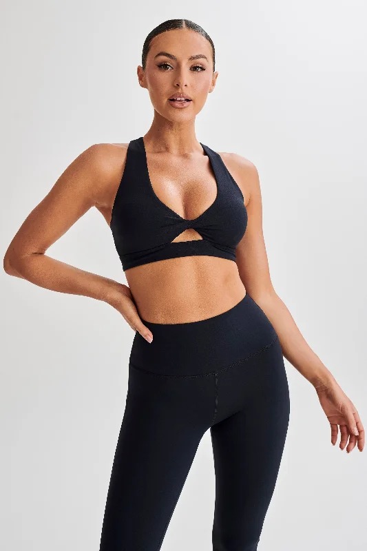 Jackie Twist Crop Top - Black