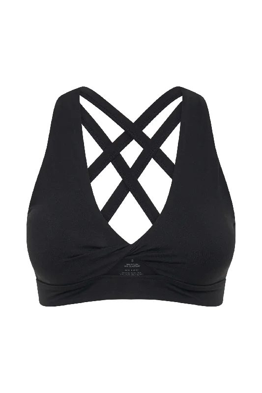 Jackie Twist Crop Top - Black