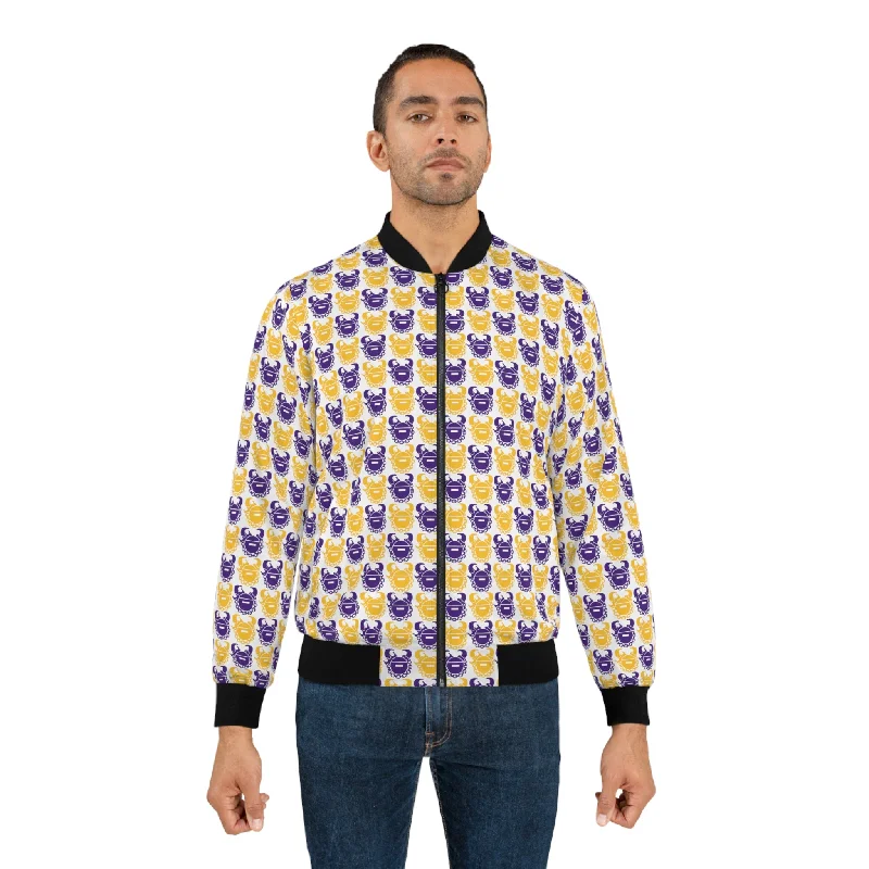 Men's Bomber Jacket - Purple & Gold Helmets