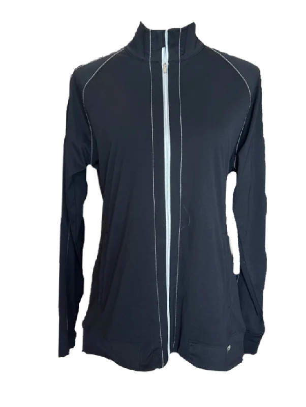 New Annika by Cutter & Buck Black Full-Zip Jacket w/ Silver Details Size M MSP$120