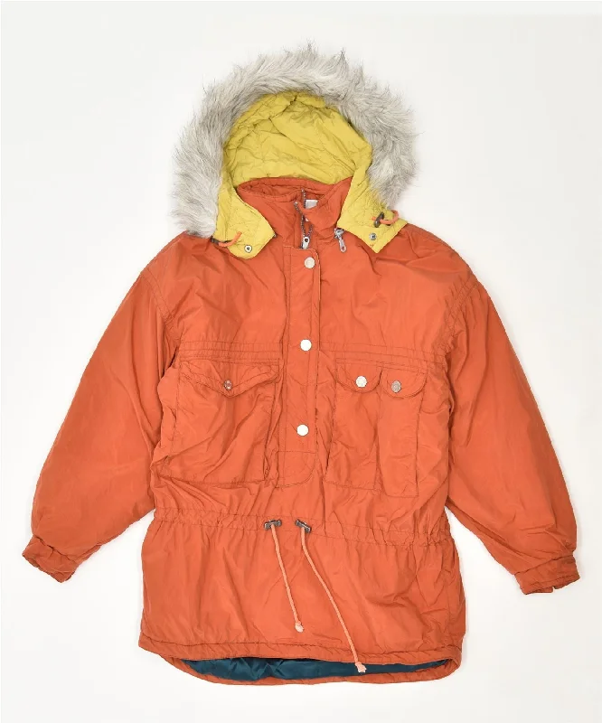 TRIUMP Womens Pullover Ski Jacket EU 38 Small Orange Vintage