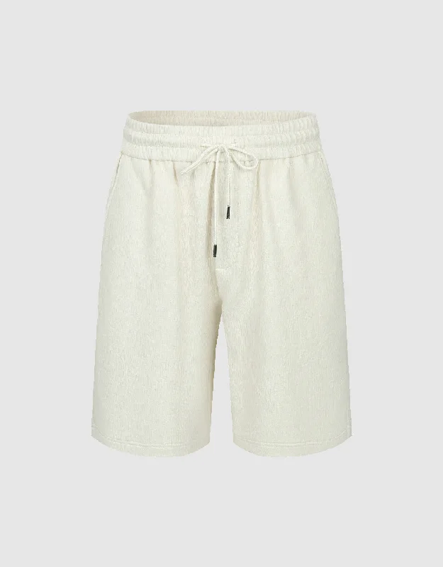 Drawstring Waist Knitted Shorts