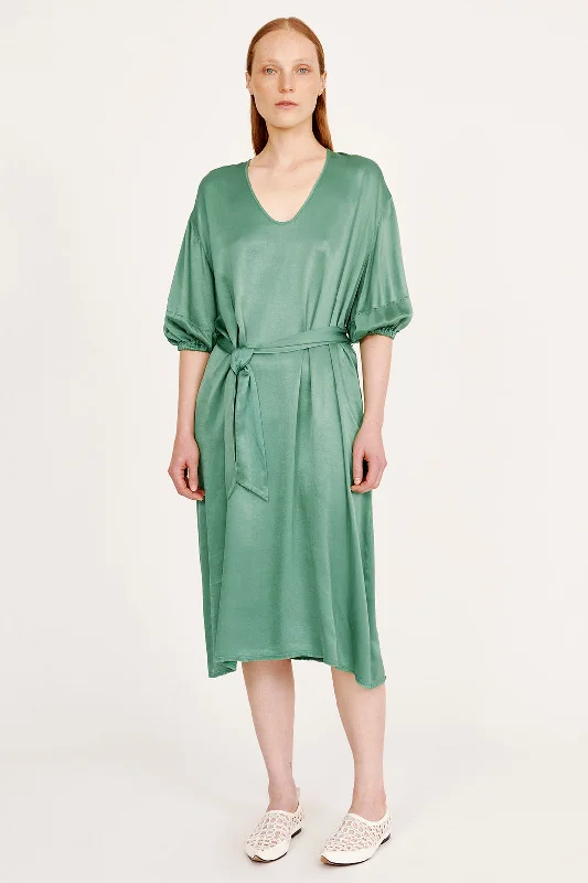 Pebble Satin Jade Ventura Dress