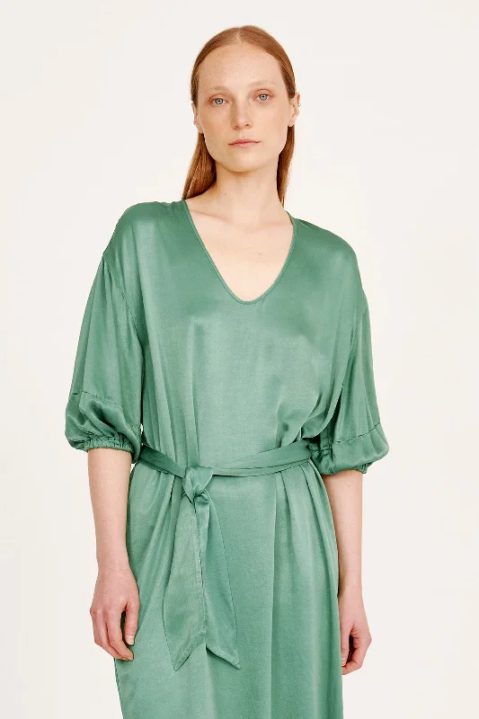 Pebble Satin Jade Ventura Dress