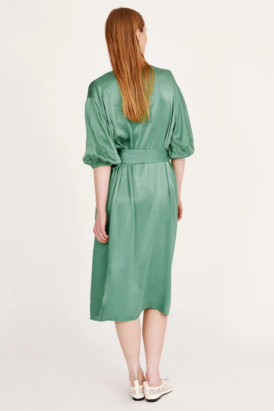 Pebble Satin Jade Ventura Dress