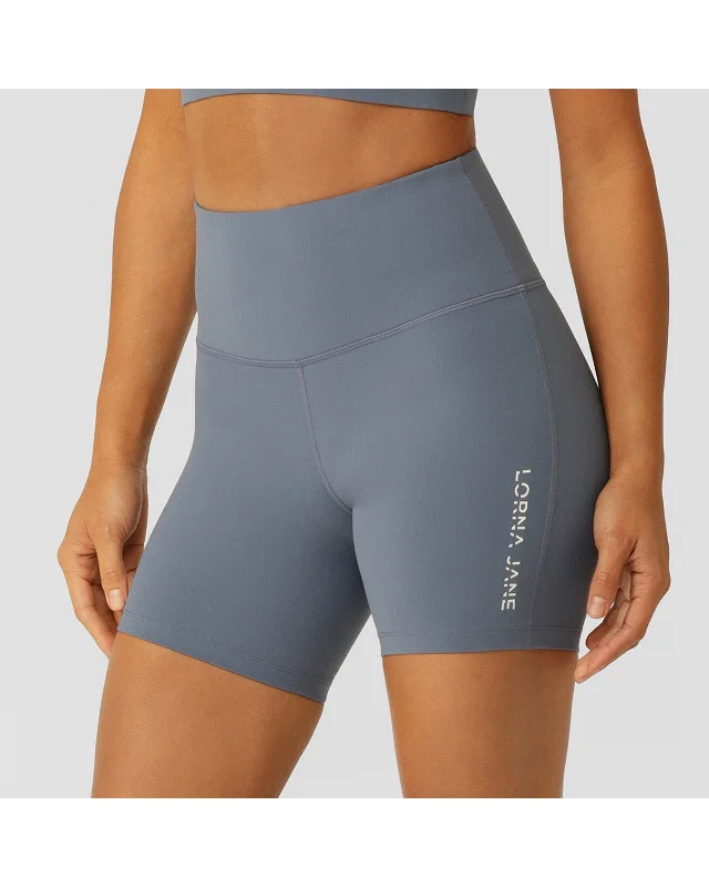 Lorna Jane Lotus No Chafe 16cm Bike Short - Powder Grey