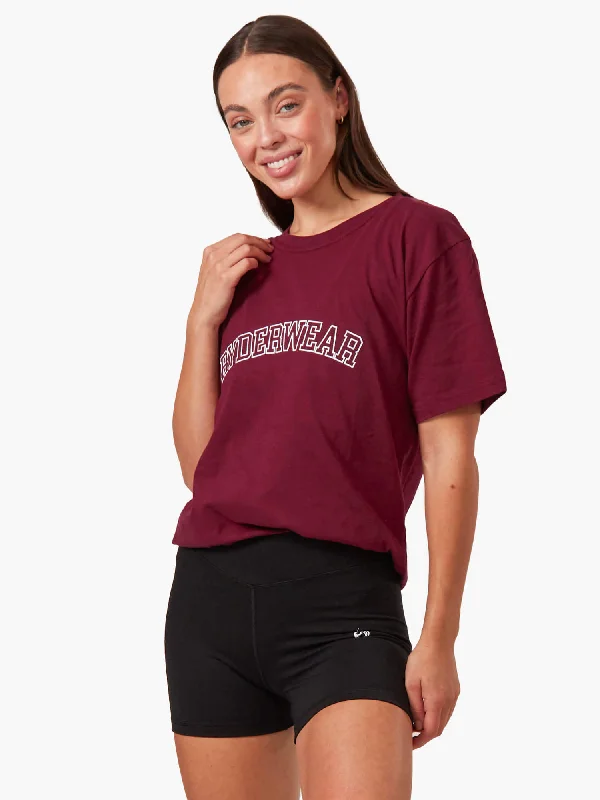 Oversized T-Shirt - Maroon