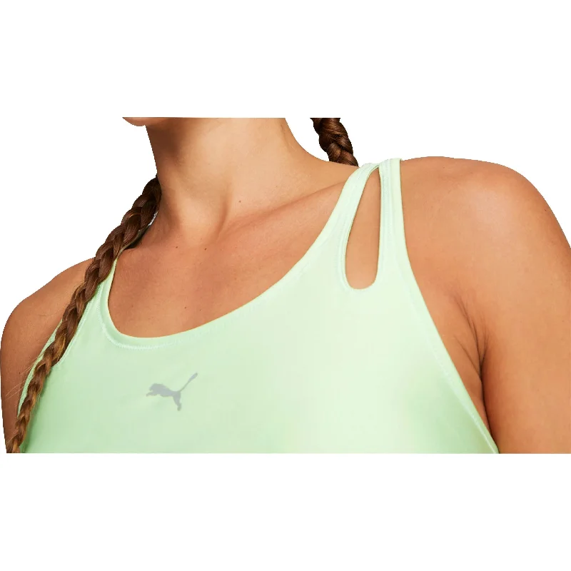 Puma Run Ultraform Womens Running Cropped Vest Tank Top - Green