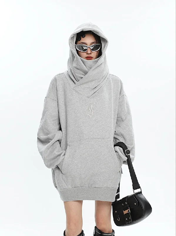 Summer Solid Color Long Sleeve Baggy Turtleneck Hoodie