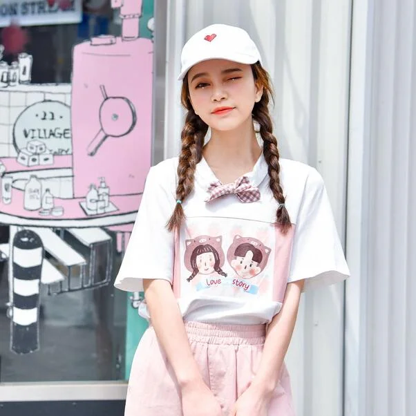 Harajuku cute casual T-shirt YV43043