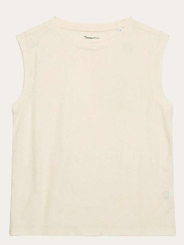 Loose fit jersey tank top - GOTS/Vegan - Egret