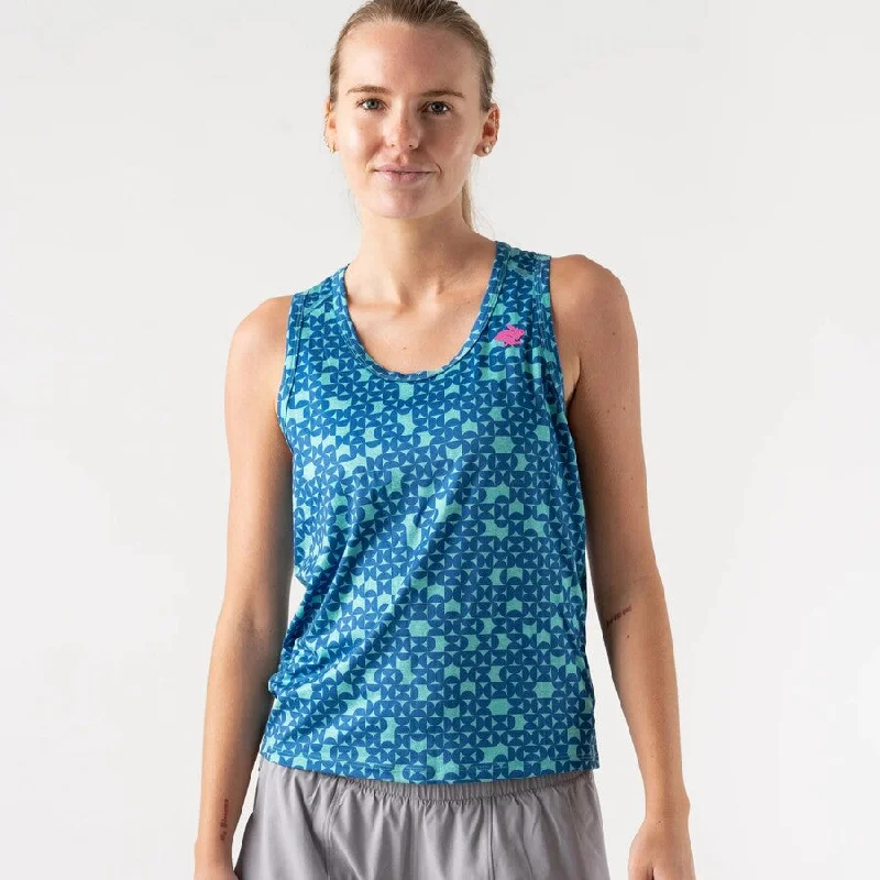 rabbit EZ Tank Cropped | Nouvean Navy Geo | Womens