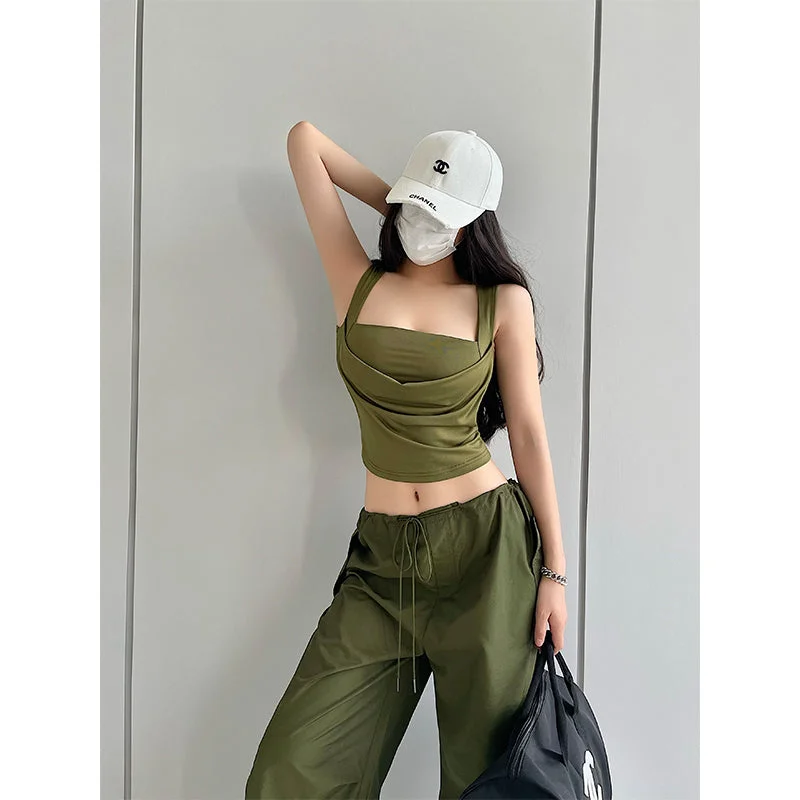 S / Army green vest