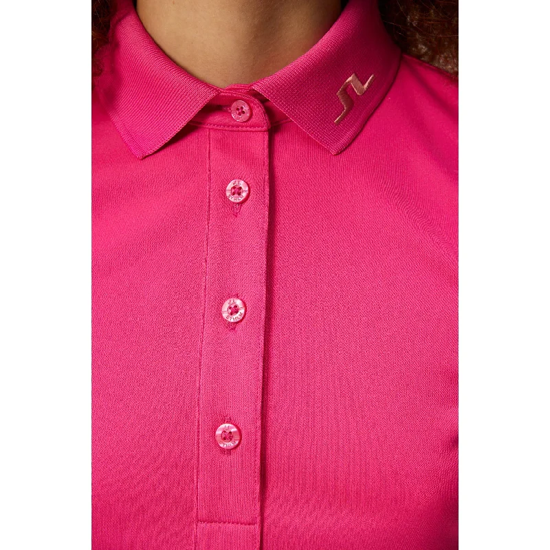 J.Lindeberg Women's Tour Tech Golf Polo Shirt - Fuchsia Purple