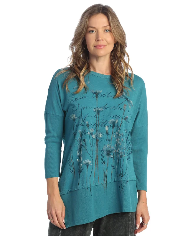 Jess & Jane M41-1879 Jteal - Campo Contrast Tunic