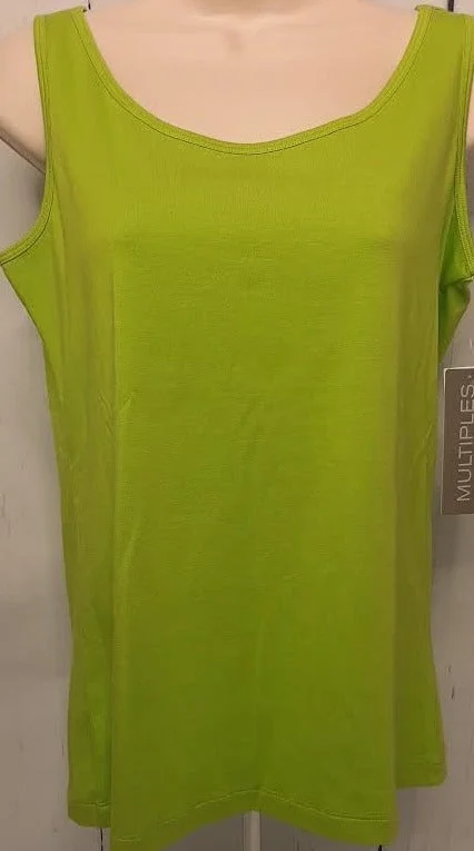 Top-Tank-Bright Lime-Double Scoop Neck-M23101TM