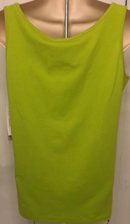 Top-Tank-Bright Lime-Double Scoop Neck-M23101TM