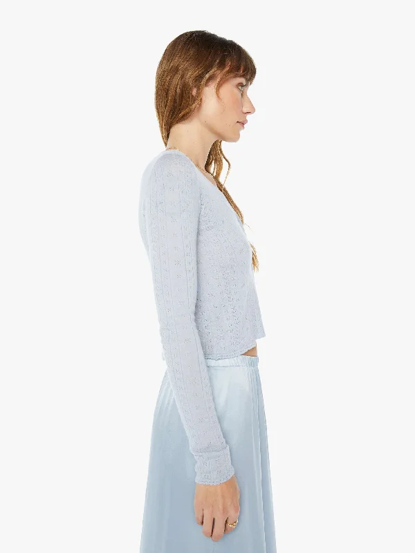 SABLYN Vincent Pointelle Knit Cardigan - Whisper